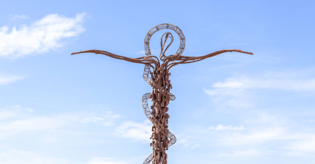 Sculpture at Mount Nebo - The Brazen Serpent