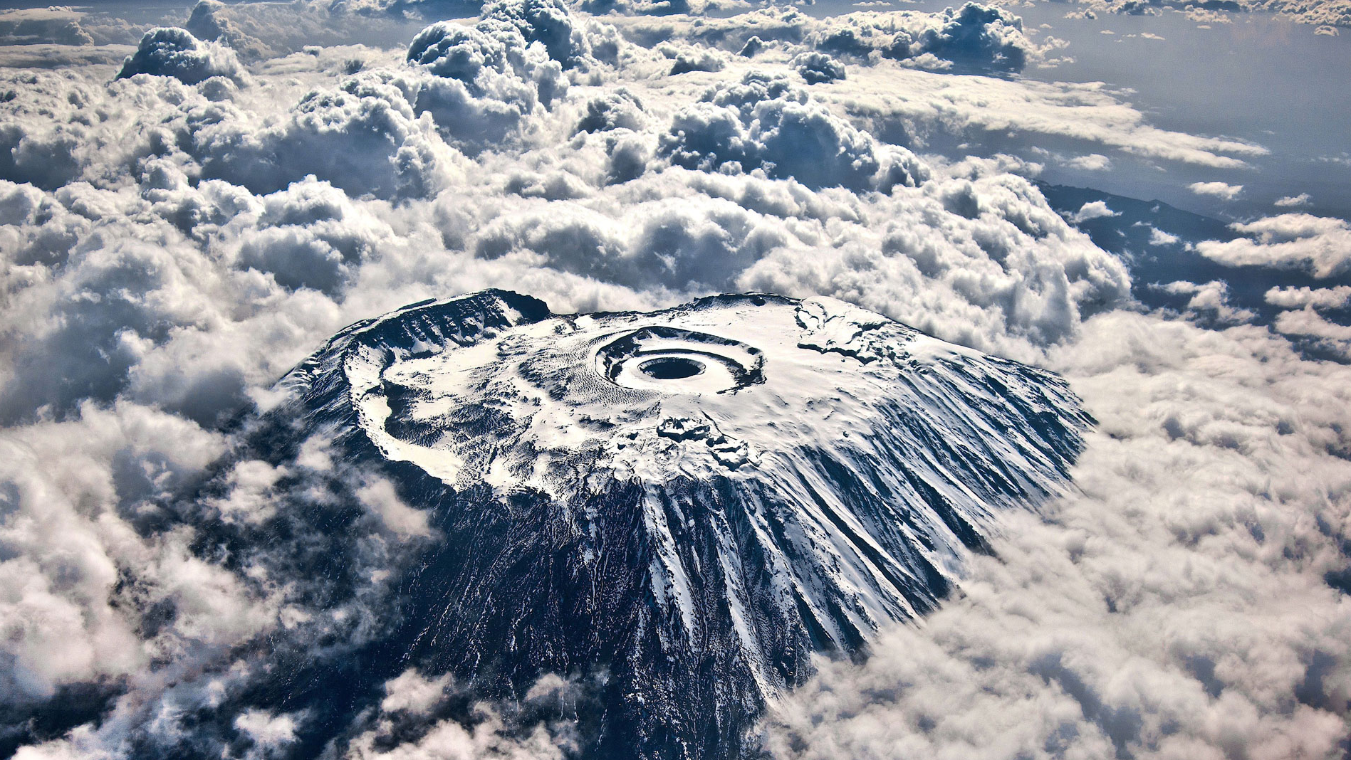 Mount Kilimanjaro Tanzania with snow
